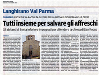 Sesta, Chiesa Un affresco da salvare, 2016 Press